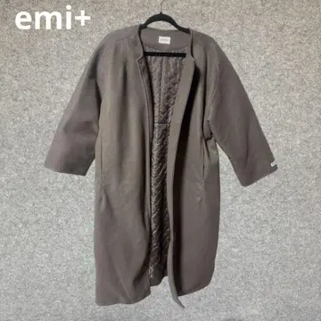 emi+ 브라운 롱 코트
