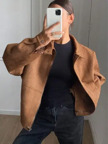 브라운 오버사이즈 자켓