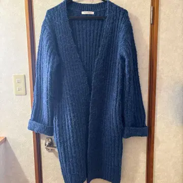 MOUSSY 블루 롱 가디건 (두꺼운 원단)