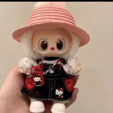 헬로키티 옷 갈아입히기 인형 데님 의상 라부부 러브부 누이복