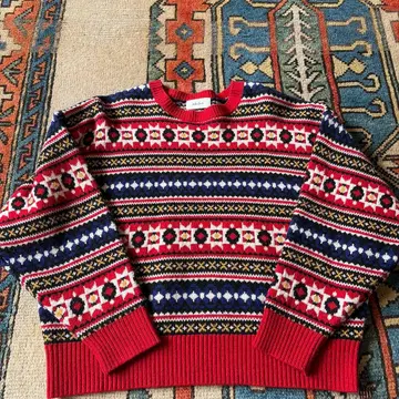 미라 오웬 노르딕 무늬 울 블렌드 니트