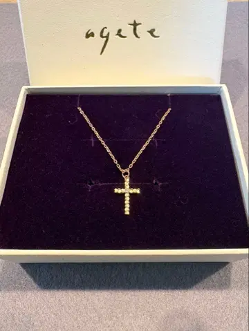 [ 주말 세일 ] agete 아가트 10k 크로스 목걸이