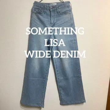SOMETHING 와이드 레그 스트레치 데님 LISA