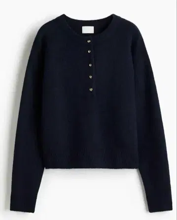 [ 새상품 시착만 한 상품 ] H&M 버튼 탑 스웨터 네이비 XL