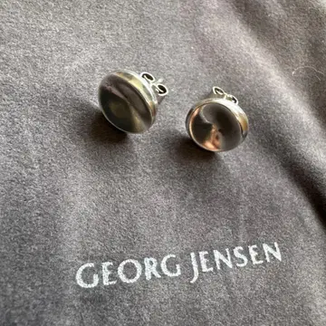 GEORG JENSEN 실버 라운드 귀걸이