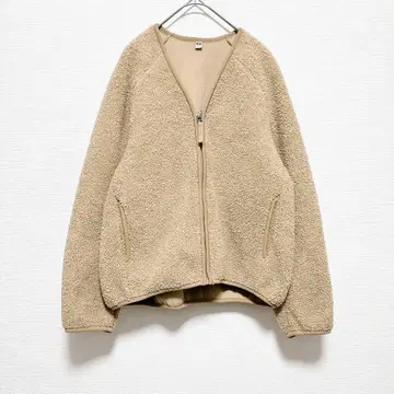 유니클로 [ S ] 보아 자켓 베이지 방한 플리스 가을/겨울 새상품급