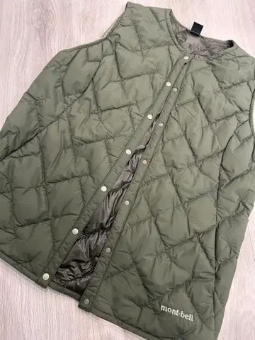 몽벨 EX-800 다운 베스트 올리브 그린