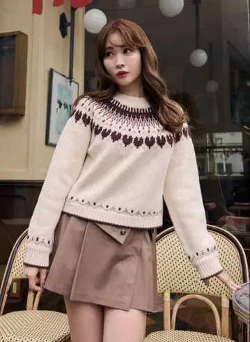 herlipto Heart Fair Isle Knit Pullover
