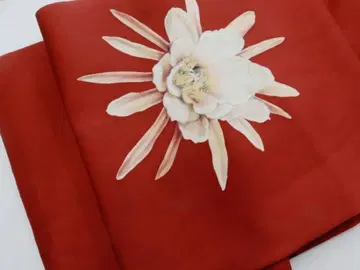 순수 실크 손 그림 시오제 나고야 오비 협죽도 꽃?