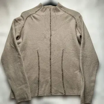 HIROKOBIS 니트 하이넥 캐시미어 혼방 스웨터 핸드 스티치