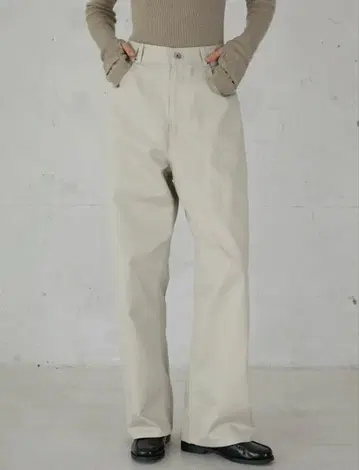 LAPEAUDEGEM highwaiststraighttwillpants