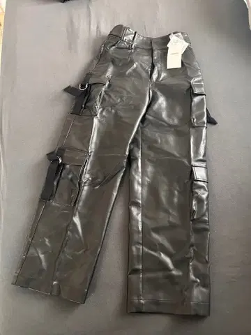 jouetie 블랙 가죽 팬츠