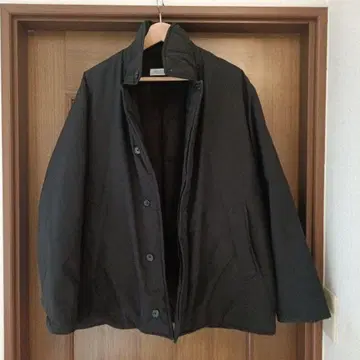 블랙 다운 자켓 단추식