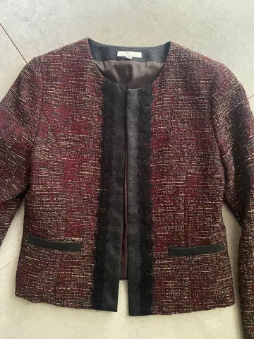 LESTEA 노카라 숏 자켓 트위드 사이즈 40