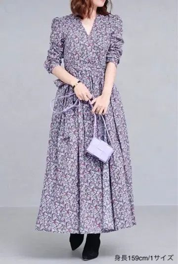 새상품 종이 택 포함 오블리 obli 퍼플 원피스