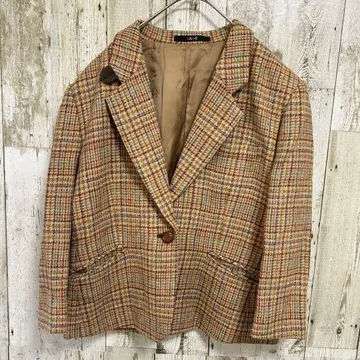 DAKS 닥스 테일러드 자켓 트위드 베이지 계열 체크 11