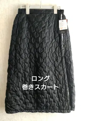 블랙 퀼팅 랩 스커트 택 포함 새상품