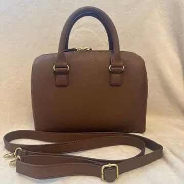브라운 보스턴형 핸드백 숄더백