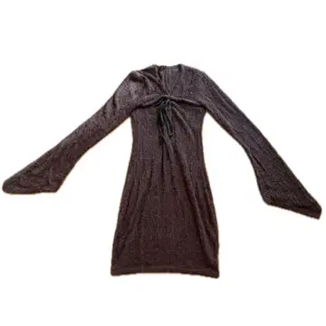 [sevens] OP 플레어 슬리브 타이트 니트 원피스