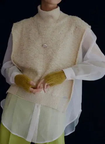 Ameri DAMAGE VEST SET SHEER SHIRT