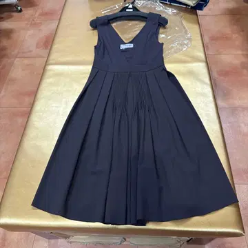 SPORTMAX 다크 그레이 V넥 원피스