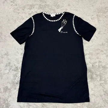 PICONE CLUB 반팔 튜닉 네이비 벌룬 자수 BY78