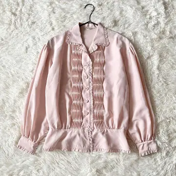 INGEBORG 잉게보그 핀턱 프릴 블라우스 핑크