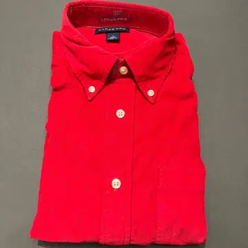 랜즈 엔드 코듀로이 셔츠 S 레드