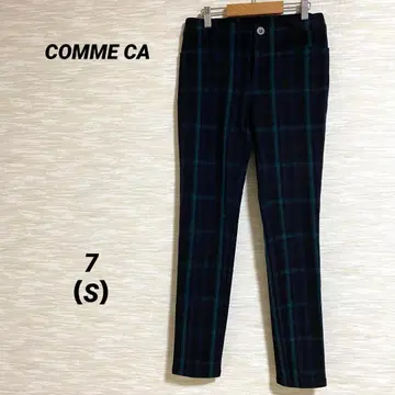 COMME CA 테이퍼드 팬츠 [ S ] 체크 무늬 캐주얼 0481