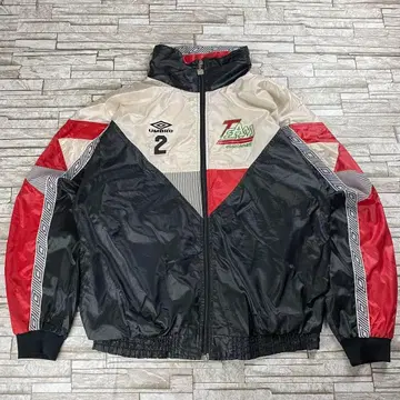 90s UMBRO 나일론 자켓 멀티 컬러 팀 로고 빈티지
