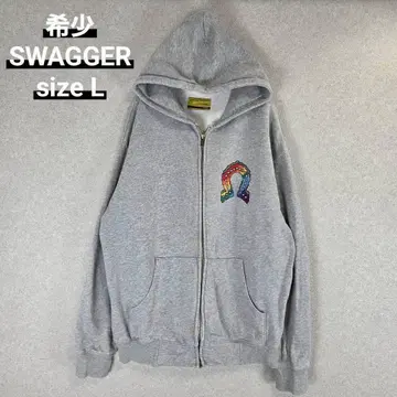 레어 SWAGGER FREEDOM 말굽 자수 지퍼 후드티