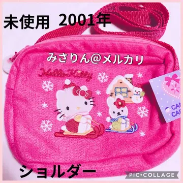 미사용 헬로키티 숄더 백 2000년 크리스마스 택 포함 레트로