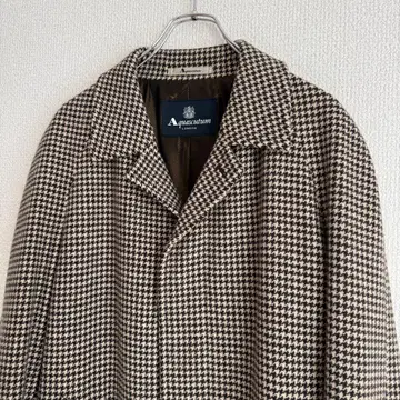 아쿠아 스큐텀 스텐카라 코트 캐시미어 100% 하운드투스 체크