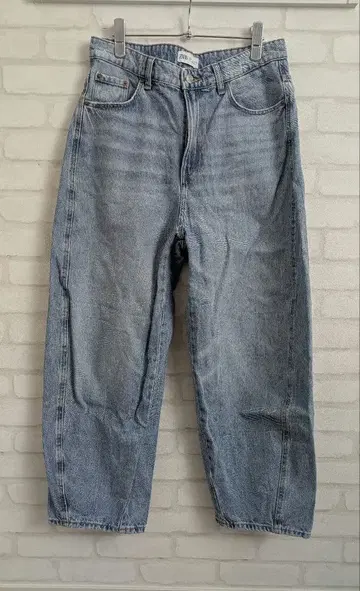 ZARA 자라 배럴 레그 진 데님 커브 팬츠 청바지 와이드