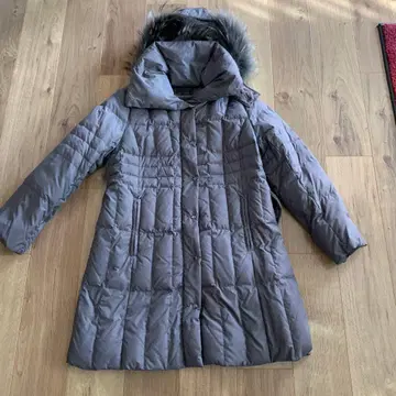 MEMORY 후드 부착 그레이 다운 자켓