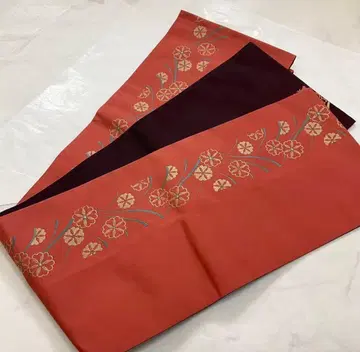 6촌 오비 치쿠젠 원조 하카타오리 순수 실크 장척 리버서블