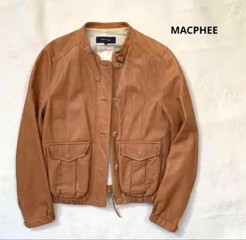 투모로우랜드 맥피 가죽 자켓 카멜 램 가죽 36