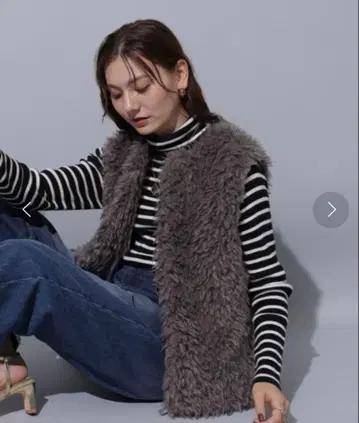 리랜드트루 페이크 퍼 베스트 그레이