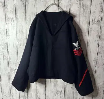 [세일러 자켓] 밀리터리 US NAVY 해군 의류 블랙 레드 S~M