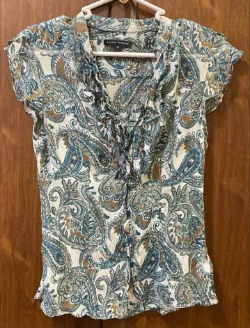 BANANA REPUBLIC 페이즐리 무늬 슬리브리스 셔츠 M 사이즈