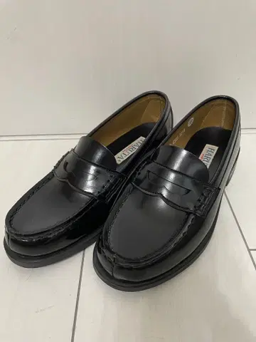 HARUTA 블랙 가죽 로퍼