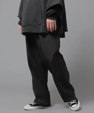 BEAMS / 트윌 워크 슬랙스 차콜 M