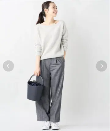 SLOBE IENA 해린본 이지 턱 와이드 팬츠