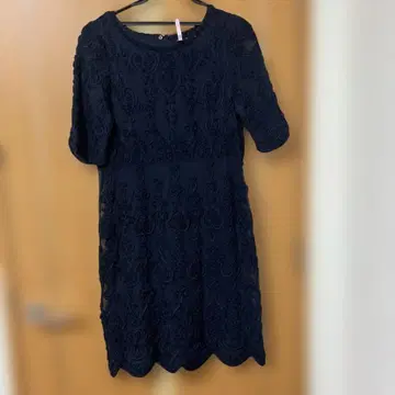 Moi non plus 네이비 자수 원피스 결혼식