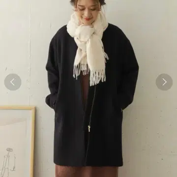 DOORS 노카라 울 미들 코트