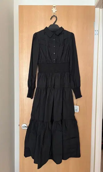 야마다야 페넬 블랙 셔츠 원피스 사이즈 38 롱 원피스 긴팔