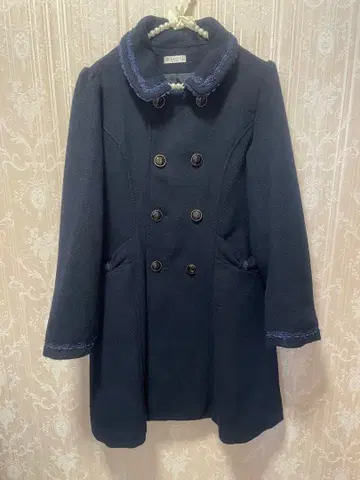 네이비 롱 코트 엑시즈팜