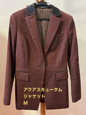 아쿠아 스큐텀 남성용 테일러드 자켓 버건디 M