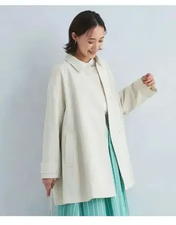 A라인 스탠드 칼라 코트