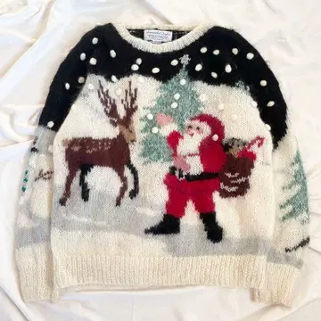 사만사 테일러 산타 루돌프 무늬 포근포근 니트 XL